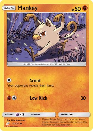 Mankey 071/181 SM Team Up - Common