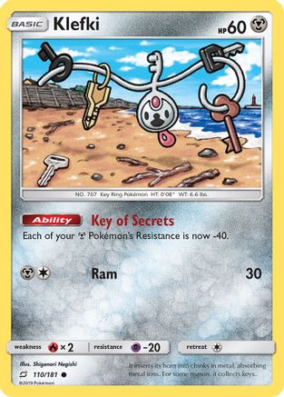 Klefki 110 - Reverse Holofoil SM Team Up - Common
