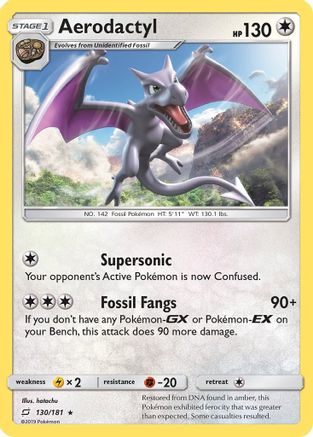 Aerodactyl 130 - Reverse Holofoil SM Team Up - Rare