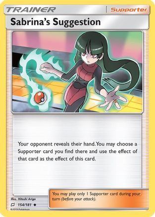 Sabrina's Suggestion 154 - Reverse Holofoil SM Team Up - Uncommon