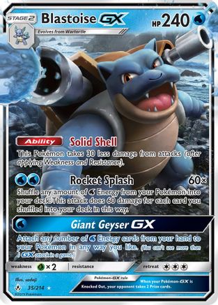 Blastoise GX 035/214 - Holofoil SM Unbroken Bonds - Ultra Rare