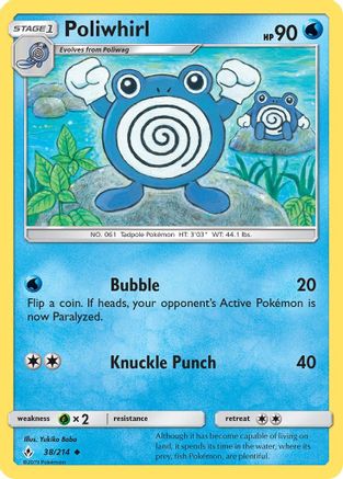 Poliwhirl 038 SM Unbroken Bonds - Uncommon