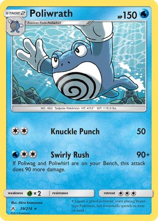 Poliwrath 039 SM Unbroken Bonds - Rare