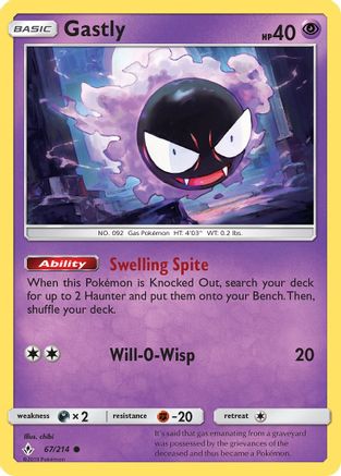 Gastly (67) 067 SM Unbroken Bonds - Common