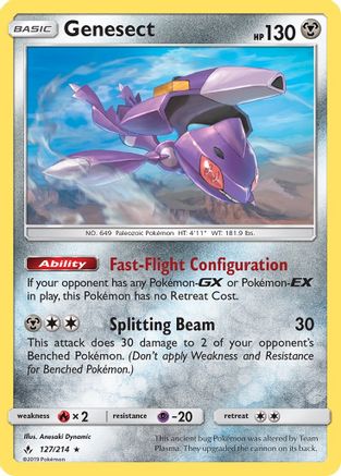 Genesect/214 SM Unbroken Bonds - Rare