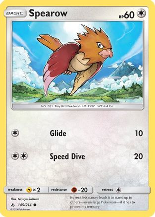 Spearow 145 SM Unbroken Bonds - Common