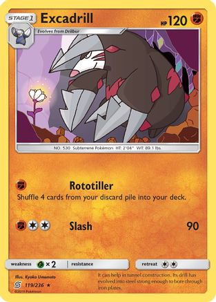 Excadrill - Reverse Holofoil SM Unified Minds - Rare