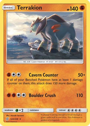 Terrakion - Holofoil SM Unified Minds - Holo Rare