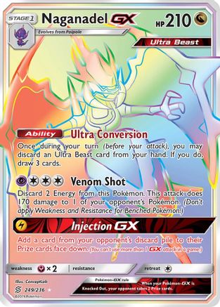 Naganadel GX (Secret) 249 - Holofoil SM Unified Minds - Secret Rare
