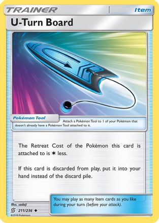 U-Turn Board 211 - Reverse Holofoil SM Unified Minds - Uncommon
