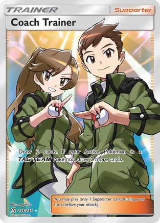 Coach Trainer (Full Art) 233 - Holofoil SM Unified Minds - Ultra Rare