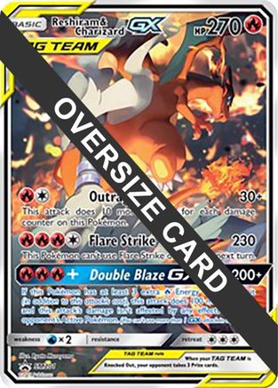 Reshiram & Charizard GX - SM201 - Holofoil Jumbo Cards - Promo
