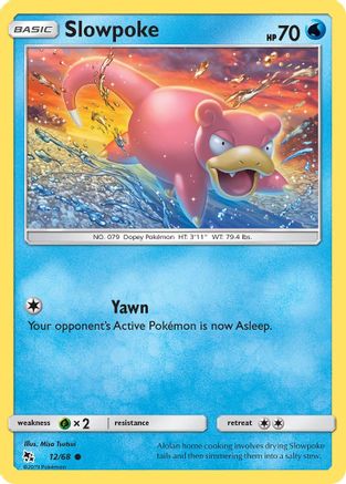 Slowpoke 012 - Reverse Holofoil Hidden Fates - Common