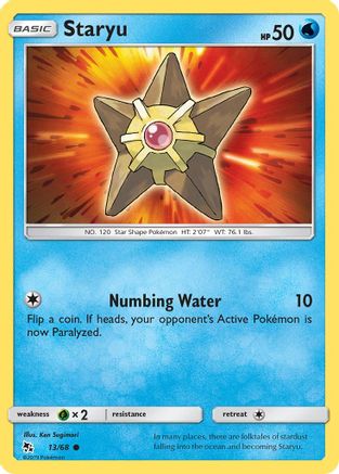 Staryu 013 - Reverse Holofoil Hidden Fates - Common