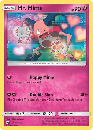 Mr. Mime 043 - Reverse Holofoil Hidden Fates - Rare