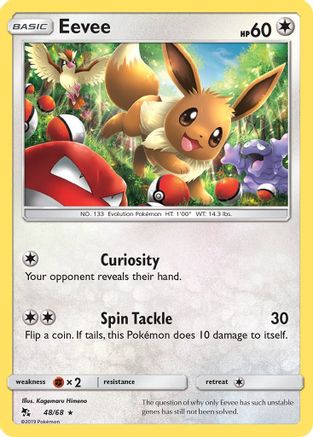 Eevee (48) 048 - Reverse Holofoil Hidden Fates - Holo Rare