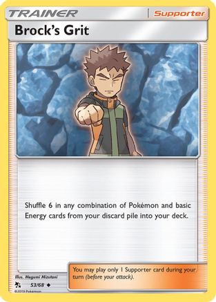 Brock's Grit 053 - Reverse Holofoil Hidden Fates - Uncommon