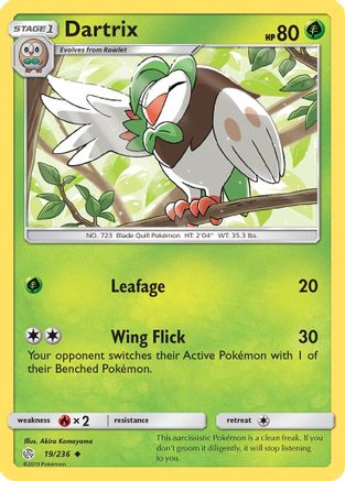 Dartrix - Reverse Holofoil SM Cosmic Eclipse - Uncommon
