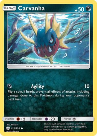 Carvanha - Reverse Holofoil SM Cosmic Eclipse - Common