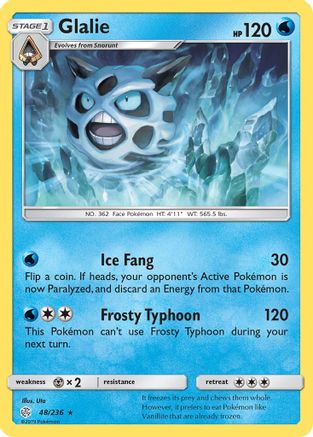 Glalie SM Cosmic Eclipse - Rare