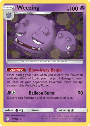Weezing 077 SM Cosmic Eclipse - Rare