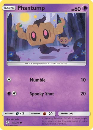 Phantump 093 - Reverse Holofoil SM Cosmic Eclipse - Common