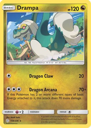 Drampa 159 - Reverse Holofoil SM Cosmic Eclipse - Rare