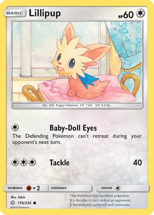 Lillipup 174 - Reverse Holofoil SM Cosmic Eclipse - Common