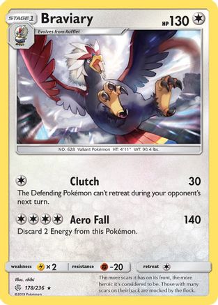 Braviary - Reverse Holofoil SM Cosmic Eclipse - Rare