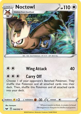 Noctowl/202 SWSH01 Sword & Shield Base Set - Rare