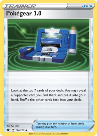 Pokegear 3.0 174 - Reverse Holofoil SWSH01 Sword & Shield Base Set - Uncommon