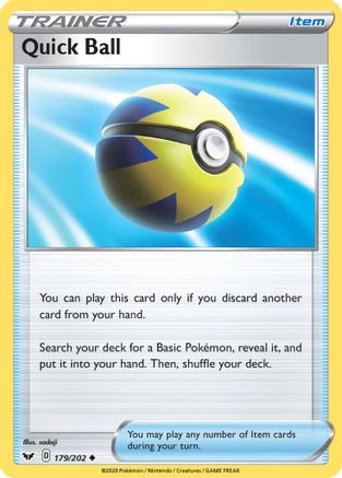 Quick Ball 179 SWSH01 Sword & Shield Base Set - Uncommon