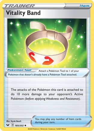 Vitality Band 185 - Reverse Holofoil SWSH01 Sword & Shield Base Set - Uncommon