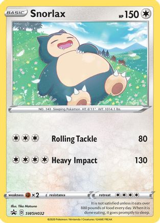 Snorlax SWSH032 - Holofoil SWSH Sword & Shield Promo Cards - Promo