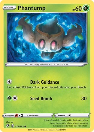 Phantump 014 - Reverse Holofoil SWSH02 Rebel Clash - Common