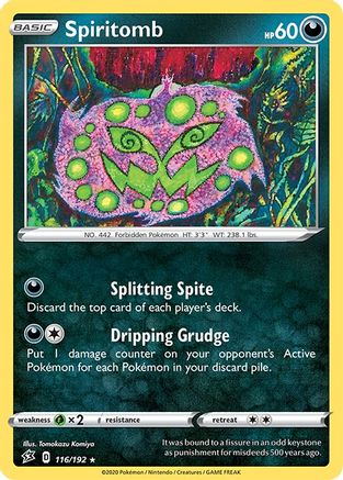 Spiritomb 116 - Reverse Holofoil SWSH02 Rebel Clash - Rare