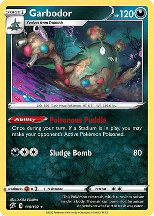 Garbodor 118 SWSH02 Rebel Clash - Rare