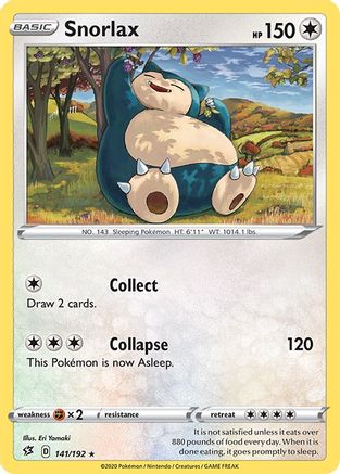 Snorlax 141 SWSH02 Rebel Clash - Rare