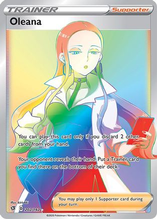 Oleana (Secret) 202/192 - Holofoil SWSH02 Rebel Clash - Secret Rare