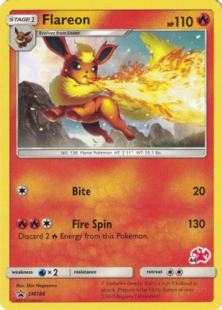 Flareon - SM186 (#44 Charizard Stamped) Battle Academy - Promo
