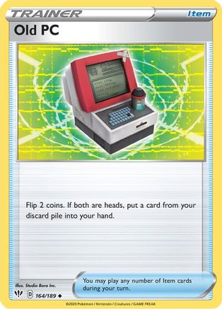 Old PC 164 - Reverse Holofoil SWSH03 Darkness Ablaze - Uncommon