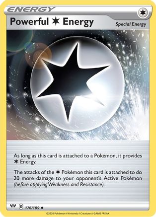 Powerful C Energy 176 - Reverse Holofoil SWSH03 Darkness Ablaze - Uncommon