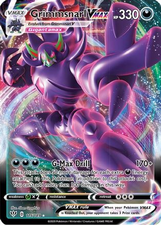Grimmsnarl VMAX 115/189 - Holofoil SWSH03 Darkness Ablaze - Ultra Rare