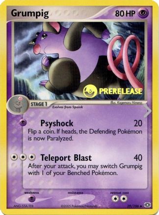 Grumpig - 29/106 (Prerelease)/106 Nintendo Promos - Promo
