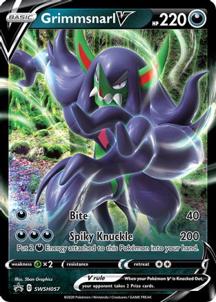 Grimmsnarl V SWSH057 - Holofoil SWSH Sword & Shield Promo Cards - Promo