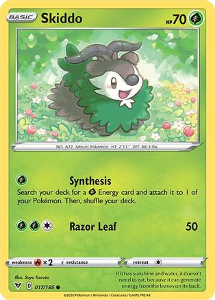 Skiddo 017 - Reverse Holofoil SWSH04 Vivid Voltage - Common