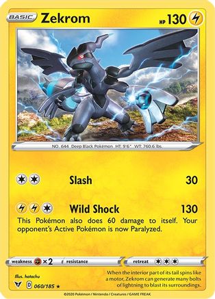 Zekrom 060 - Reverse Holofoil SWSH04 Vivid Voltage - Holo Rare