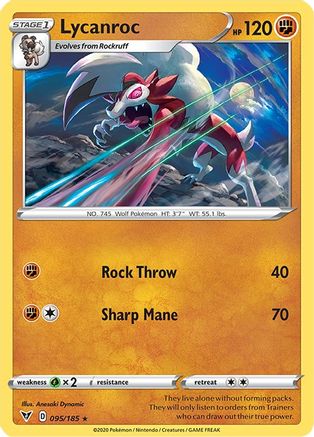 Lycanroc 095 SWSH04 Vivid Voltage - Rare