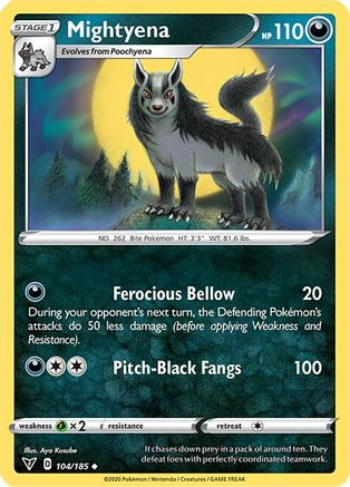 Mightyena 104 - Reverse Holofoil SWSH04 Vivid Voltage - Uncommon