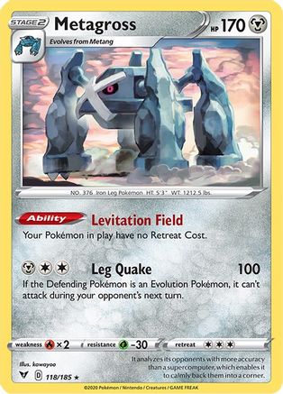 Metagross 118 SWSH04 Vivid Voltage - Rare